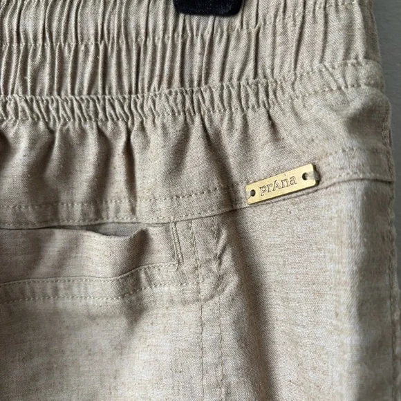Prana Women's Tan Elastic Waist Jogger Pants - Picture 5 of 10